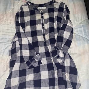 checkered blouse from old navy